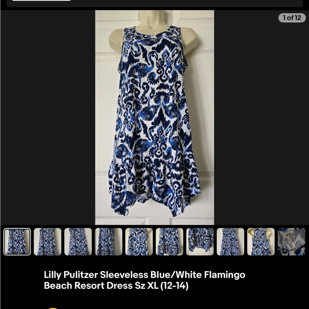 Lilly Pulitzer Kids Dress in Blue and White